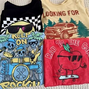 Boys Fun Graphic Tees Set - sizes 6/7